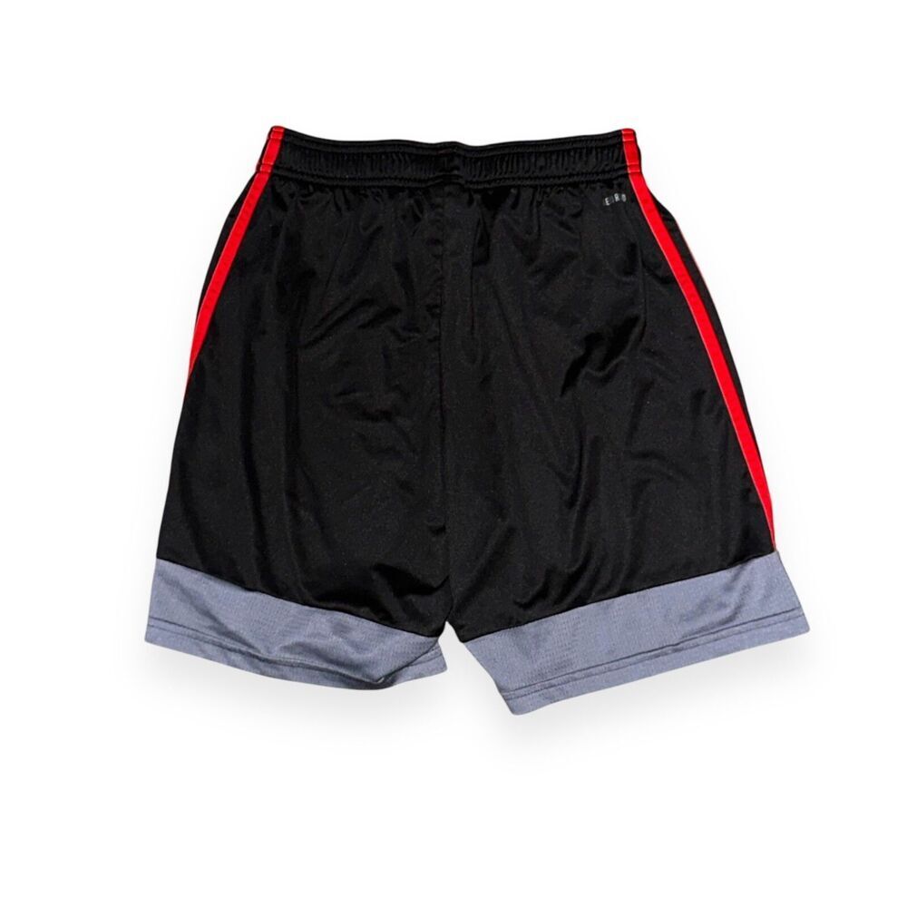Adidas Vintage Rare Silky Soccer Shorts Sports Black Red Medium - Picture 12 of 12